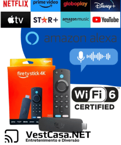 Amazon Fire TV 4K 3 Geração 4k 2GB 8GB Wi-Fi 6