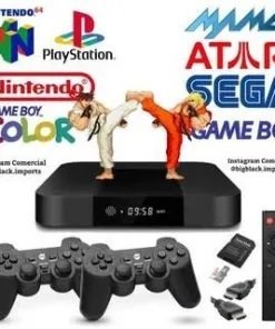VIDEO GAME RETRO EMUELEC 2 CONTROLES SEM FIO