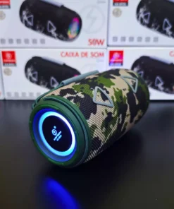 Caixa De Som Bluetooth Kapbom 50w RGB KA-8920 - Camuflado