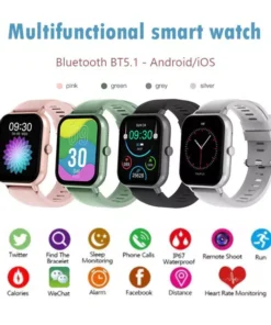 Smartwatch Peje ZW01 A Prova D'água - Prata