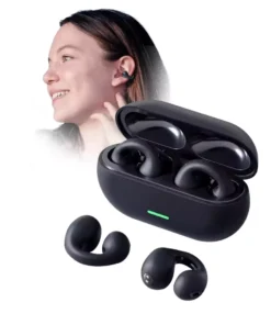 Fone De Ouvido Clip Brinco Bluetooth 5.3 Esportivo - Preto