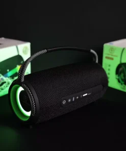 Caixa De Som Bluetooth RGB KA-8439 Com Alça A Prova Dagua - Preto