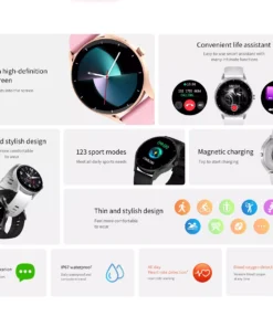 Smartwatch Peje ZW02 A Prova D'água Pulseira Extra - Preto